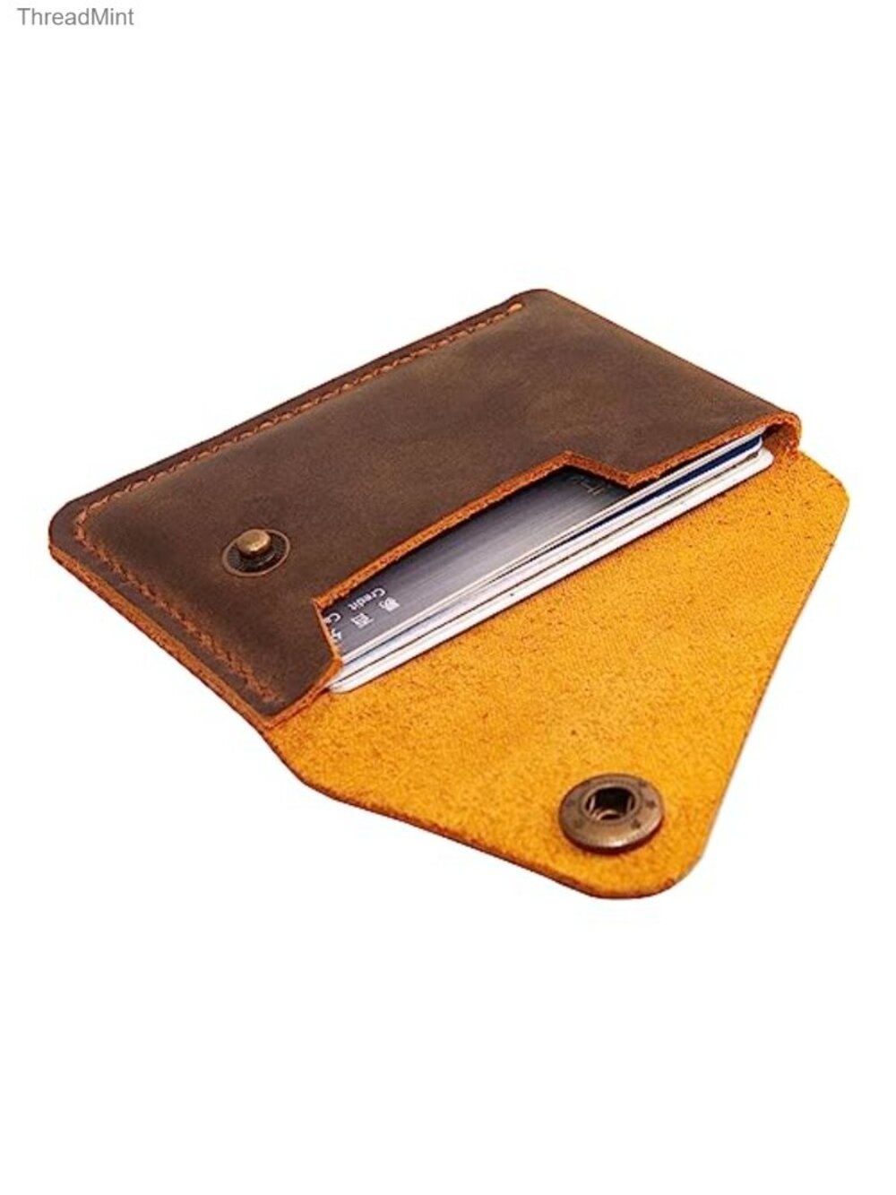 Handcrafted Full Grain Leather Card Holder Minimalist Wallet